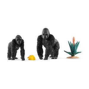 Schleich - Tierfiguren, Gorillas auf Futtersuche; 42382