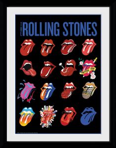 Die Rolling Stones Zungen gerahmte Kollektordruck