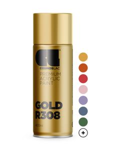 COSMOS LAC Acryllack - Spraydose für DIY, Upcycling, Lackierarbeiten, RAL Farbe:R308 Gold