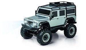 Carson RC 1:8 Land Rover Defender 2.4GHz 100% RTR silber Crawler, Geländewagen