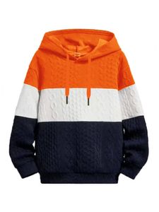 Herren Kapuzenpullover Sweatshirts Langarm Hooded Tshirt Pullover Strick Oberteile Orange,Größe XL