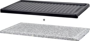 Syntrox Germany 2er Platten-Set für Raclette Sitten – Steinplatte & Grillplatte für Raclette-Grill, vielseitig & pflegeleicht