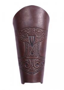 Armstulpe mit geprägtem Thorshammer, braun-antik : Einzeln Ausführung: Einzeln