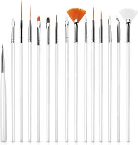 INF Set Nagelpinsel für Nailart 15 Stück