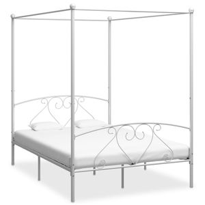Möbel Himmelbett-Gestell Weiß Metall 140 x 200 cm - Klassische Betten 284429