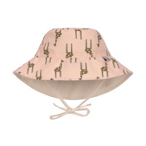 Lässig - UV-Sonnenschutz Eimer Hut für Kinder - Giraffe - Rose, S