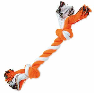 Knoten DOG FANTASY Baumwolle orange-weiß 2 Dochte 25 cm