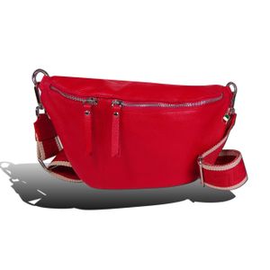 Florence Echtleder Gürteltasche Damen extra groß rot Bauchtasche Jugend D2OTF821R