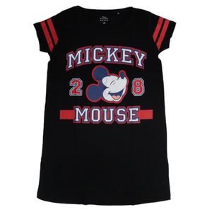 Disney Mickey Maus Damen kurzarm Schlafshirt Nachthemd – Schwar / XS