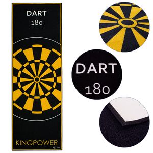 Dart Teppich Target Oche Matte Steeldart Dartpfeile Dartboard Zubehör Dartteppich Darts Abwurflinie Schutz Gummi Boden Dartscheibe Gelb 237 x 80 cm Kingpower