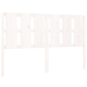 vidaXL Bett-Kopfteil Weiß 155,5x4x100 cm Massivholz Kiefer