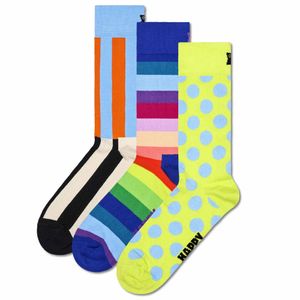 Happy Socks 3er Pack Unisex Socken - Geschenkbox, gemischte Farben Multicolor 36-40