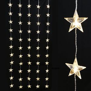 LED-Vorhang mit 60 Sterne LED Sternenvorhang Fensterdekoration