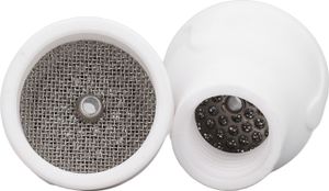 2 kusy kádinky pro svařování TIG, bílá barva, 2,4 mm filtr, středový otvor, keramická kádinka pro svařovací pistoli na argonový oblouk