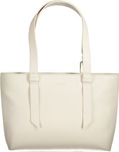Elegante moderne Handtasche in Weiß mit Schutzfüßen und Reißverschluss, Größe: UNI Farbe: Bianco Elegante moderne Handtasche in Weiß mit Schutzfüßen und Reißverschluss, Größe: UNI Farbe: Bianco