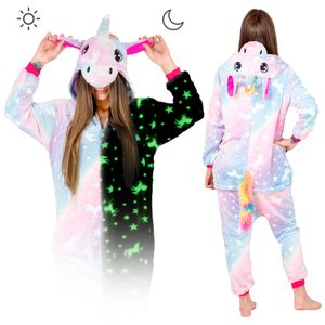 Dámský a pánský halloweenský kostým - jednodílné pyžamo Unicorn - overal - karnevalové a pyžamové kostýmy pro dospělé, velikost L