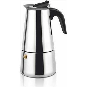 Italienische Kaffeemaschine Haeger Moka Edelstahl 18/10