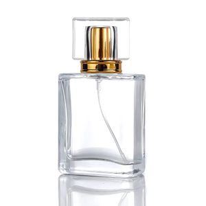INF Nachfüllbare Parfüm-Sprühflasche aus Glas Gold 50 ml