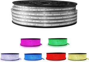 LED Leuchtband V1 flach  - RGB - 30 Meter inkl. Anschlusskabel mit 1-knöpfiger Fernbedienung