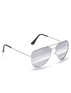 Pilotenbrille silber-schwarz 14x5cm