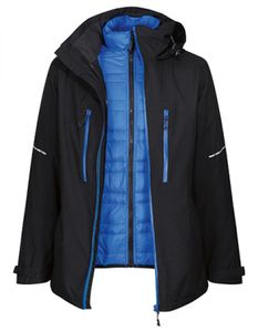 Regatta Professional Herren Winter-Jacke X-Pro Evader III 3in1 Jacket TRA156 Mehrfarbig Black/Oxford Blue 3XL