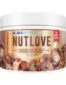 ALLNUTRITION NUTLOVE 500 g Choco Hazelnut (Schokolade-Haselnuss) / Aromatisierte Nussbutter / Köstliche Nussbutter mit Schokolade und ohne Zuckerzusatz