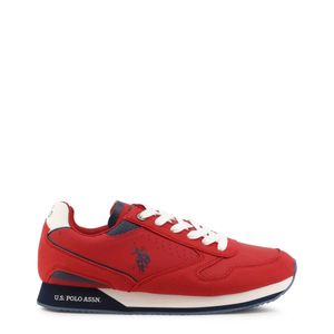 U.S. Polo Assn. Herren Turnschuhe Schnürer Schnürschuhe Sneaker, Größe:EU 45, Farbe:Rot-rot,marine