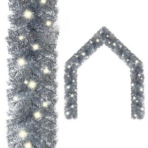 Girlande Weihnachten beleuchtet bis zu 20 m lang warmweiße LED Beleuchtung , Farbe:silber, Länge:10 m