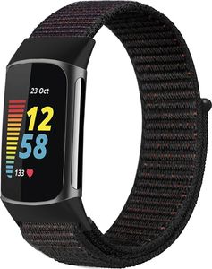 Fitbit Charge 5 Band: imoshion Nylonband Klettverschluss mit glattem Anschluss