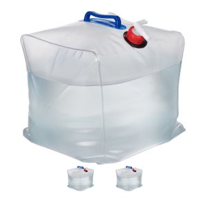 relaxdays 3er Set faltbarer Wasserkanister 20 l