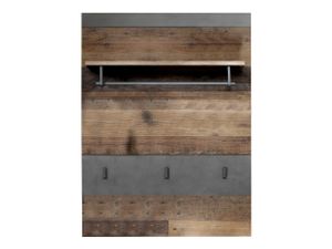 trendteam Garderobe Paneel Indy Graphit Grau Matera-Old Wood NB/ 80 x 106 x 28 cm
