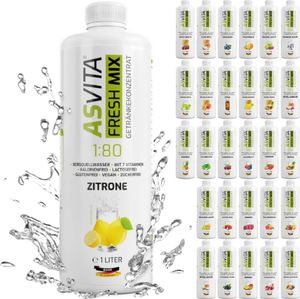 ASVita Fresh Mix Mineralgetränk 1/80 - 1L: Erdbeere Geschmack: Erdbeere