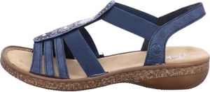 Rieker Damen Sandalen Gummizug Slingback 628G9, Größe:38 EU, Farbe:Mehrfarbig