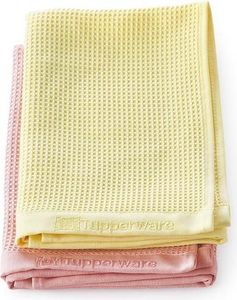 Tupperware FaserPro Glas rosa + gelb Hergestellt aus recyceltem Material