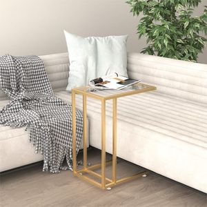 vidaXL Stolik pod komputer przezroczysty 50x35x65 cm szkło hartowane