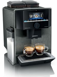 Siemens EQ.9 TI957FX5DE, Espressomaschine, 2,3 l, Kaffeebohnen, Eingebautes Mahlwerk, Schwarz, Edelstahl