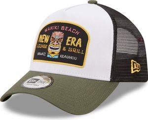New Era A-Frame Trucker Cap Waikiki Beach Location white/olive New Era A-Frame Trucker Cap Waikiki Beach Location white/olive