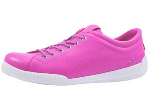 Andrea Conti Damen Sneaker Leder flach Schnürung Wechselfußbett 0343627, Größe:40 EU, Farbe:Pink