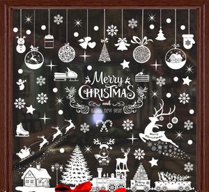 9 Stück Fensterbilder Weihnachten Selbstklebend Groß, Fensterdeko Weihnachten weiß, Weihnachtsfensterbilder Wiederverwendbar, Schneeflocken Fenster Fenstersticker Weihnachten für Shop Winter