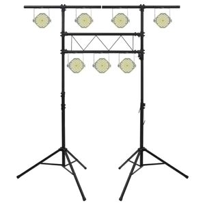 vidaXL Leuchtenstativ Schwarz 238x115x(180-300) cm Stahl