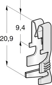 MTA Flachsteckhülse UNI F630 für 0,5-1,5mm² Kabel