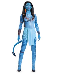Avatar Neytiri Kostüm für Damen 2-teilig blau