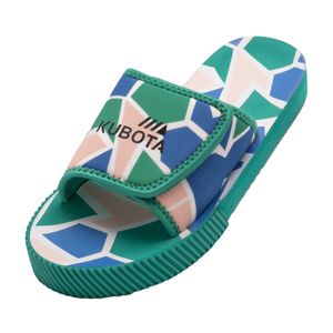 Kubota Pantoletten mit Klettverschluss Badelatschen Sandalen Damen "Version 2.0" Grün, 39
