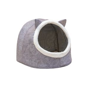 Kleintierhöhle für Hunde oder Katzen Grau mit niedlichen Ohren