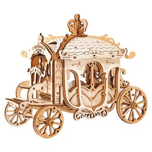 ROBOTIME Rolife 3D drevené puzzle Klasický kočiar 92 dielikov