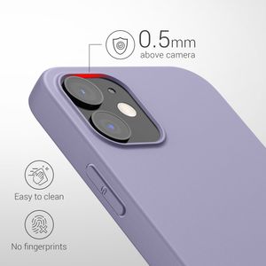 kwmobile Hülle kompatibel mit Apple iPhone 12 / iPhone 12 Pro Hülle - weiches TPU Silikon Case - Cover geeignet für kabelloses Laden - Soft Blue Lavender