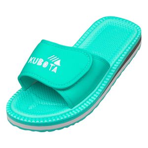 Kubota  Badelatschen mit Klettverschluss Pantoletten Sandalen Damen "Velcro" Mintfarben, 40