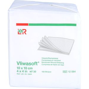 LOHMANN & RAUSCHER Vliwasoft Vliesstoffkompressen unsteril, 4 lagig, 10 x 10 cm 100 Stück