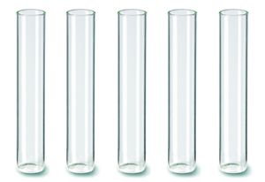 Reagenzgläser mit Flachboden, aus Glas, 5er Set, Dekoration Glaswaren, Größe:20mm x 110mm