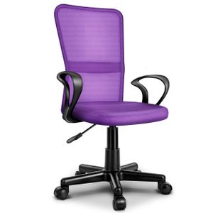 Kancelárska stolička TRESKO fialová Kancelárska stolička otočná, s podrúčkami a plastovými kolieskami, plynule výškovo nastaviteľná, čalúnený sedák, ergonomický tvar